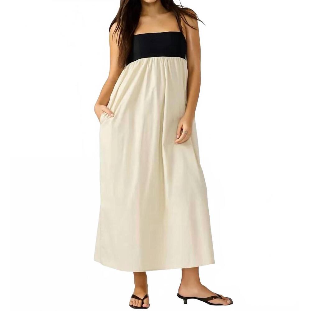 NEW STEVE MADDEN emmaline maxi dress in white/black - Picture 1 of 4